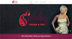Desktop Screenshot of paisleysalonandspa.com